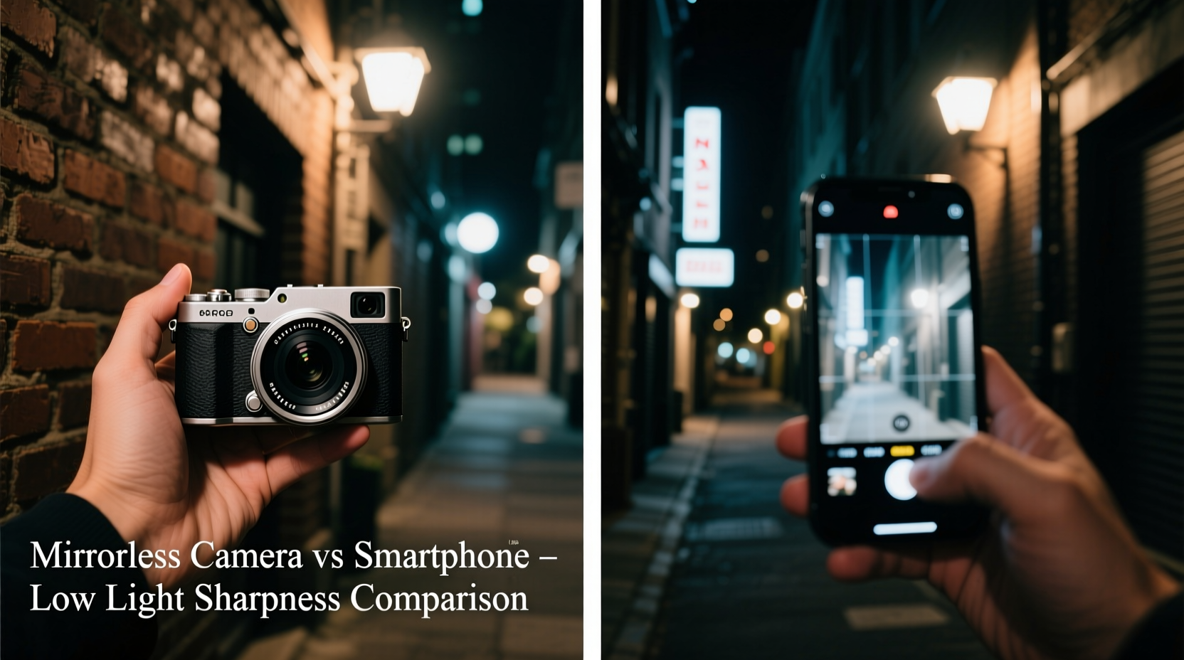 compact mirrorless camera vs smartphone which takes sharper low light photos