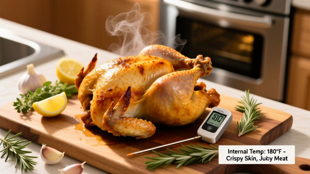 Air Fryer Whole Chicken Temp Guide: Crispy Skin, Juicy Meat
