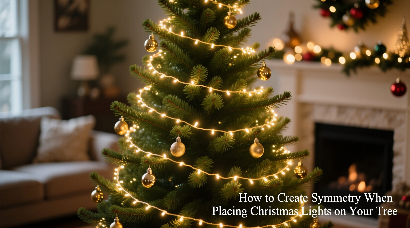 how to create symmetry when placing christmas lights on your tree