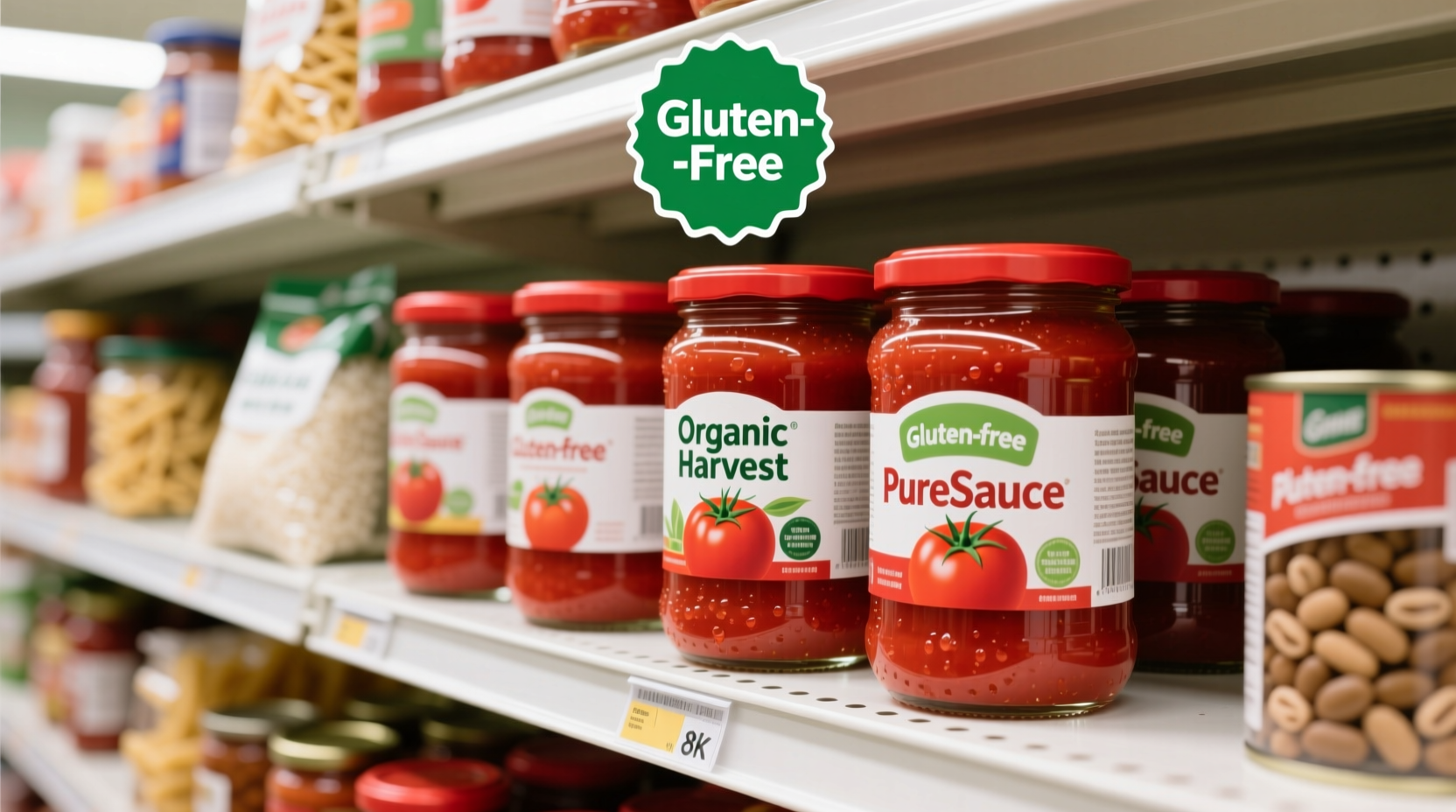 Gluten-free tomato paste options on grocery shelf