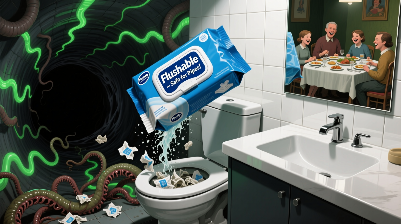flushable wipes are a lie