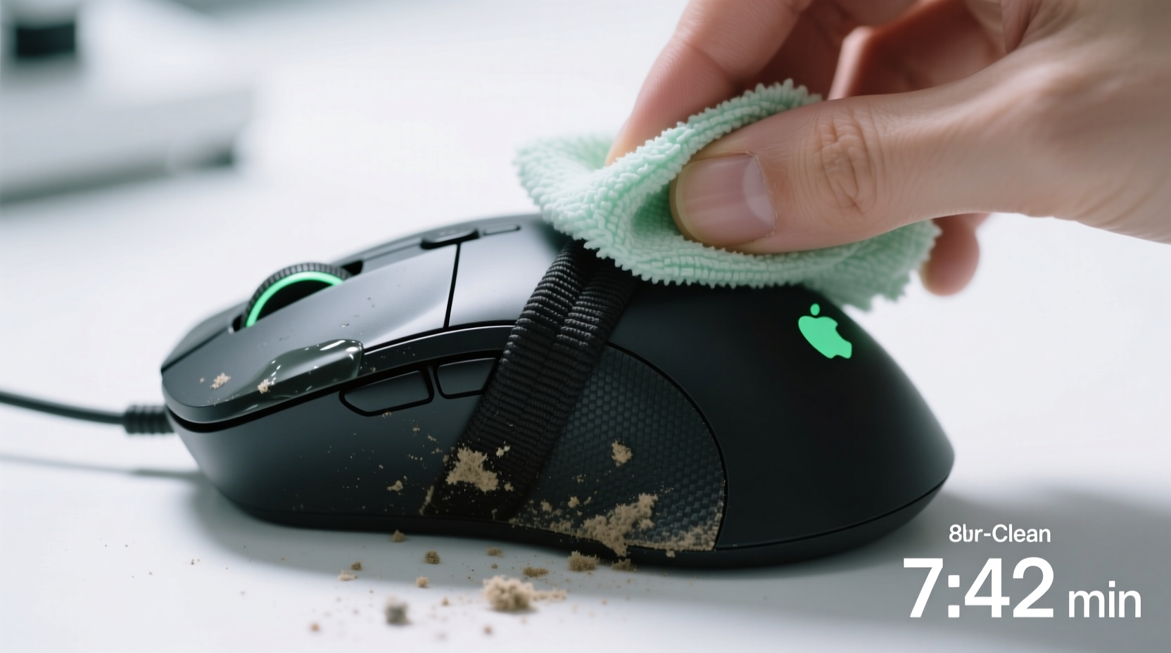 how to clean gaming mouse bungee sleeve safely