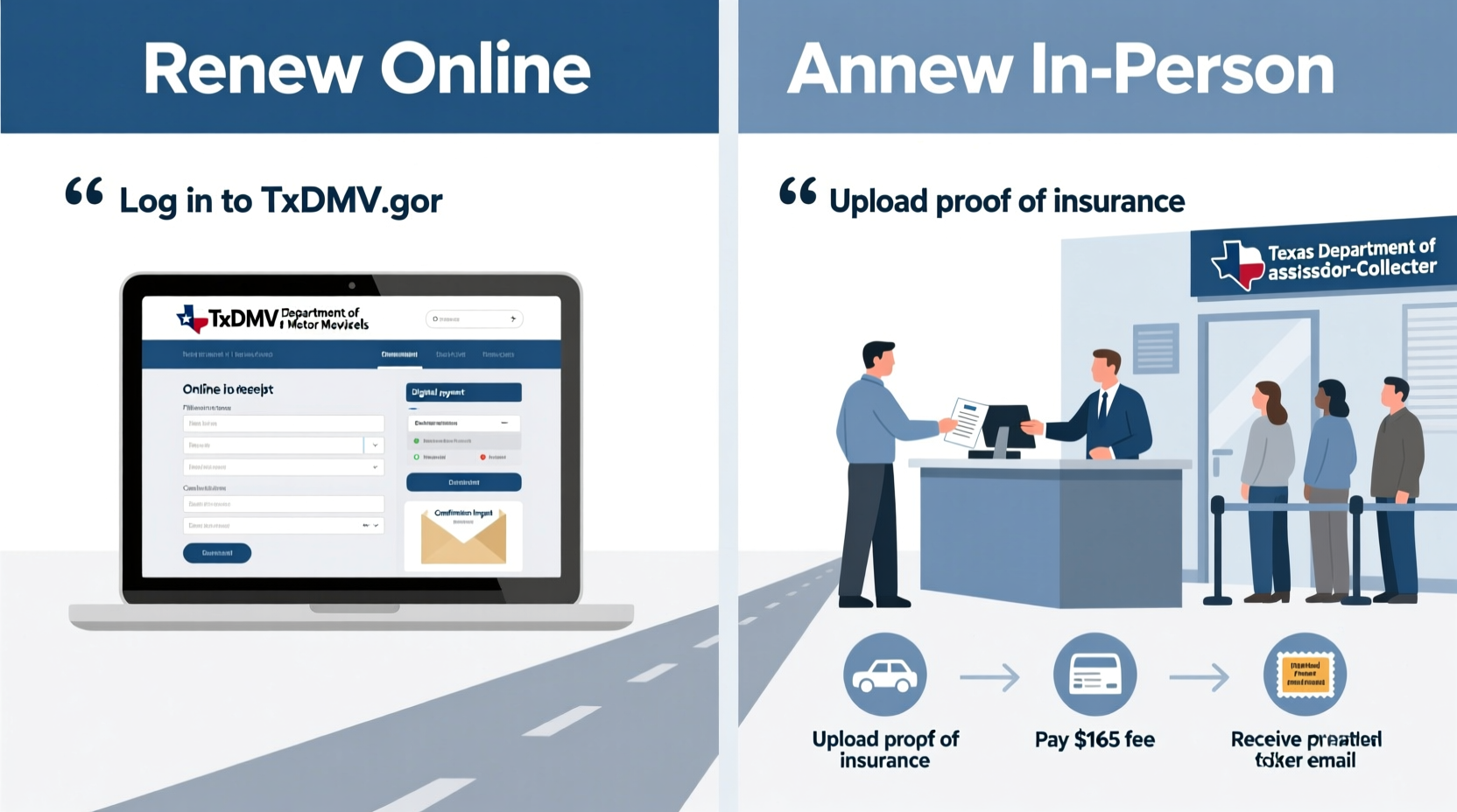 how do i renew my car registration in texas
