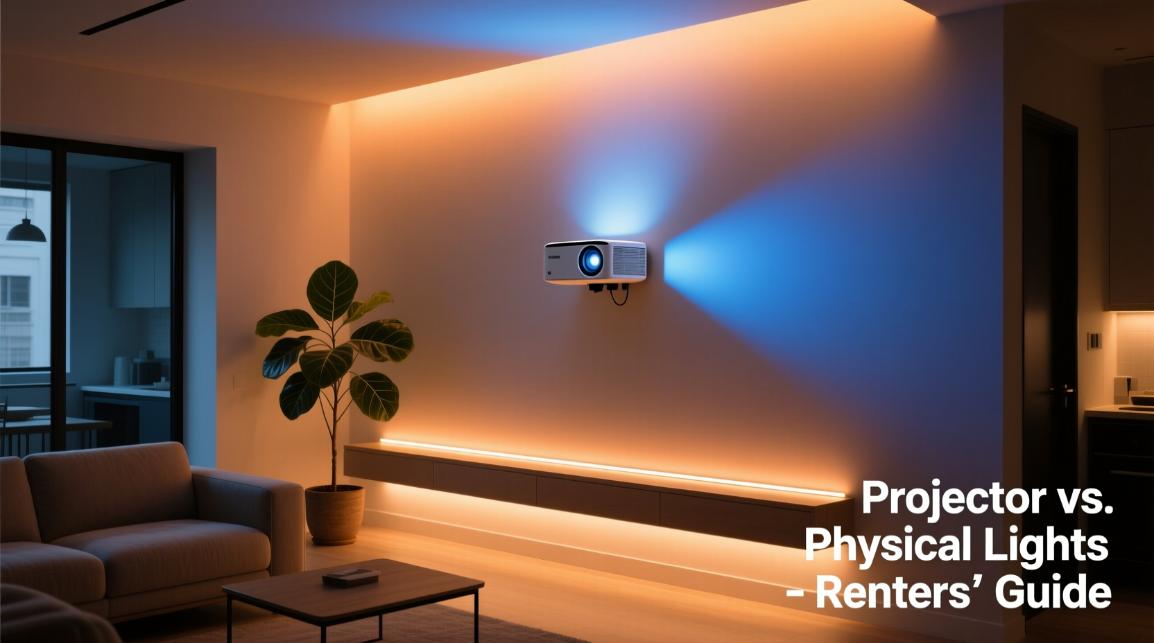 is a projector better than physical lights for renters with decoration rules