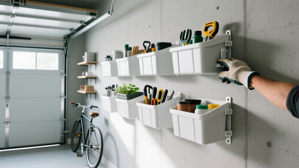 How to Install Wall Mounted Storage Bins in Your Garage
