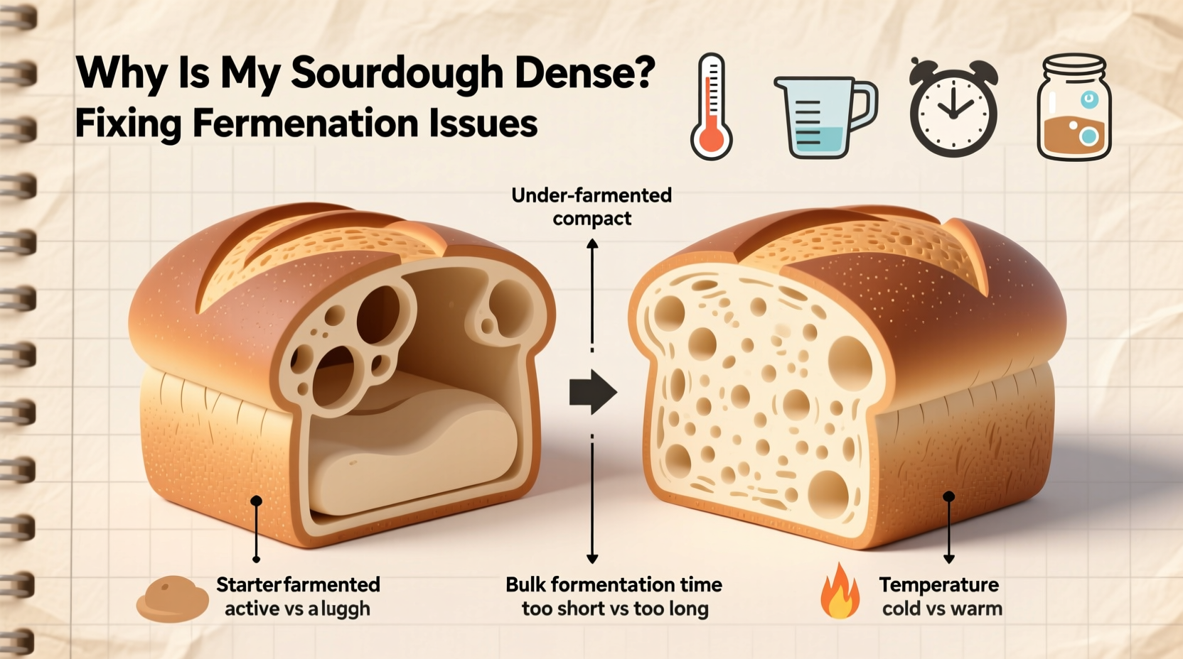 why is my sourdough bread dense troubleshooting fermentation issues