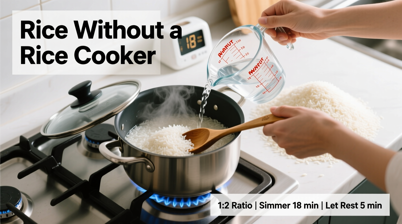 how to cook rice without a rice cooker