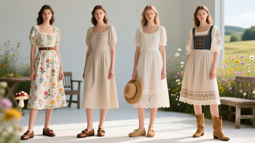 What Shoes Go With Cottagecore Dresses? Styling Guide