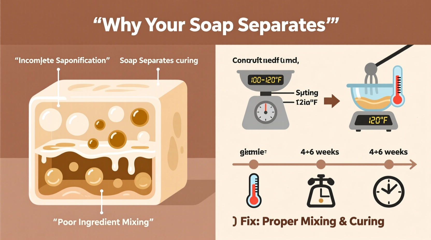 why is my homemade soap separating during curing expert fixes