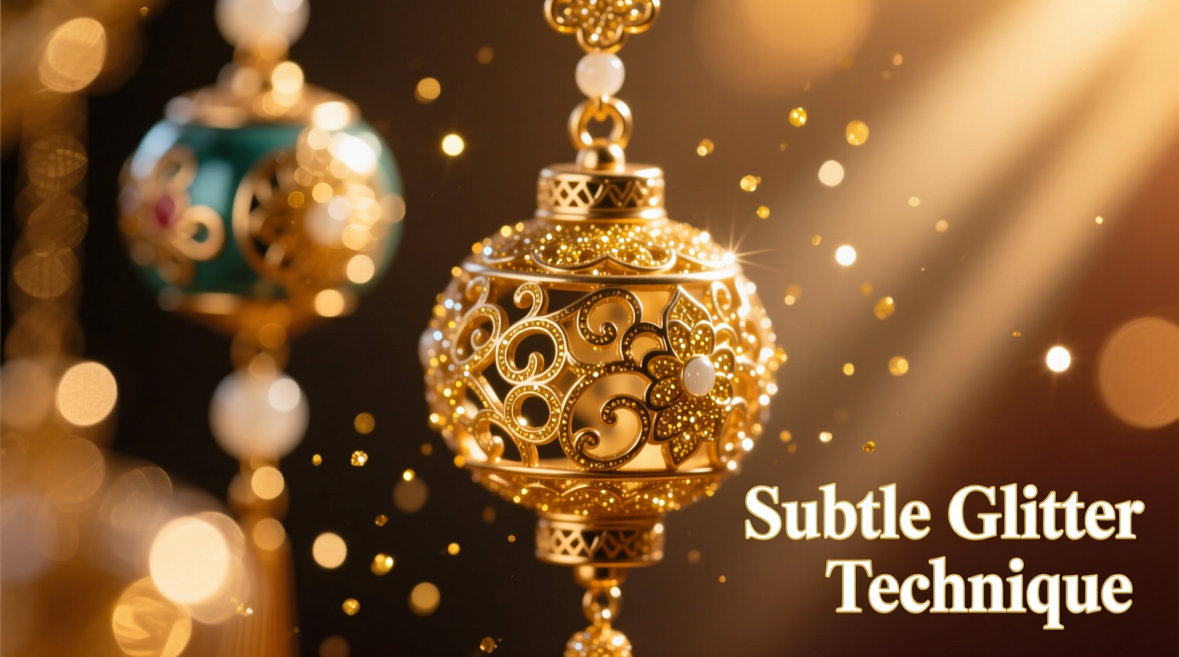 how to add subtle glitter effects to ornaments without mess