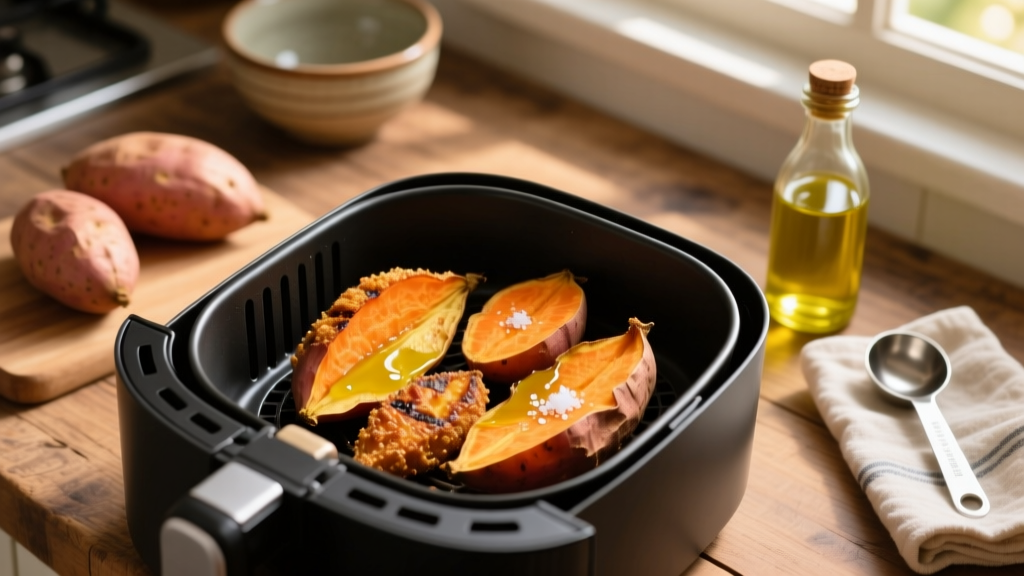 Air Fryer Grilled Sweet Potatoes (Crispy & Tender!)