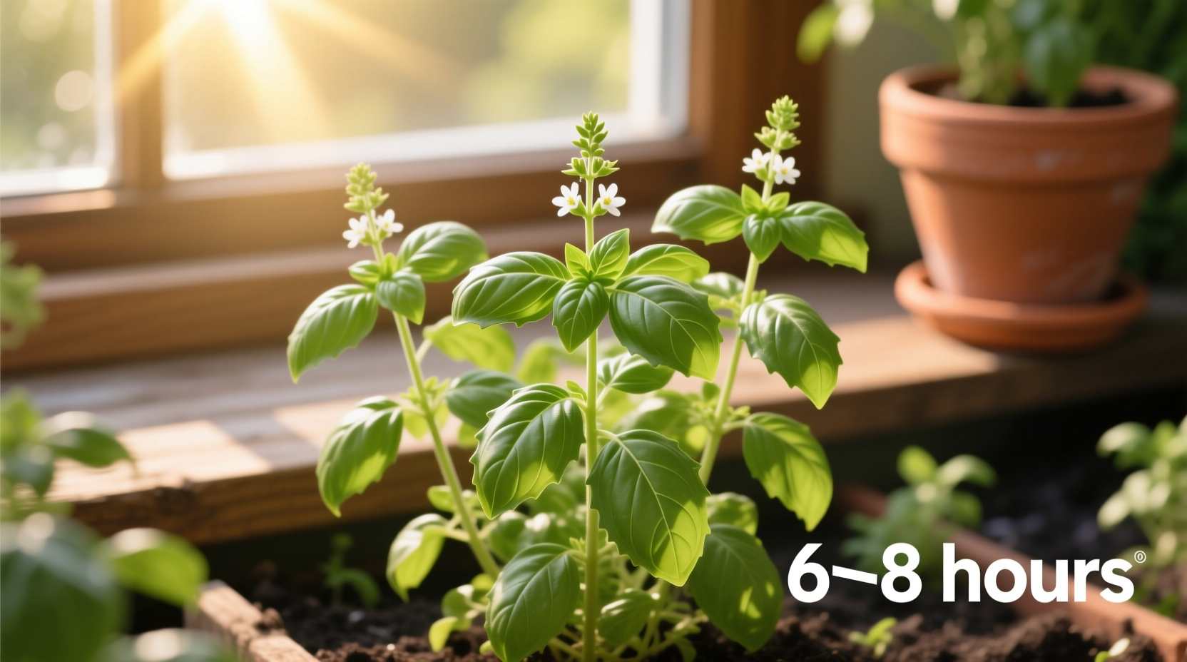 Basil Sunlight Guide: 6-8 Hours | TheHomeSprouts