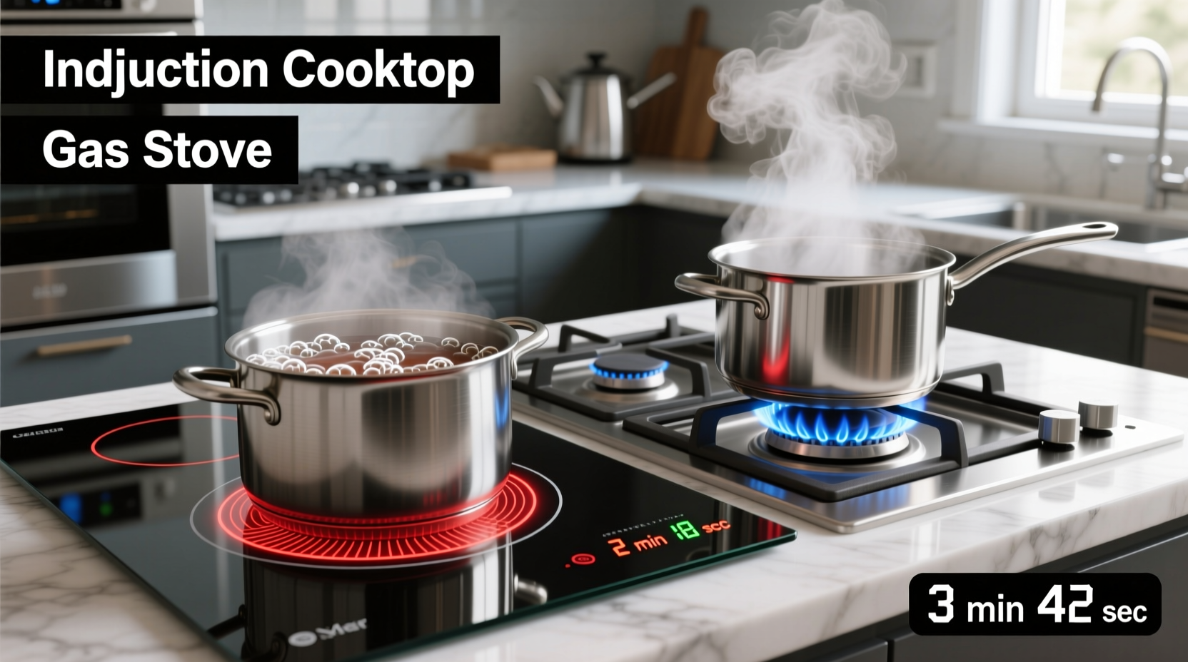 induction cooktop vs gas which boils water faster in real kitchen tests
