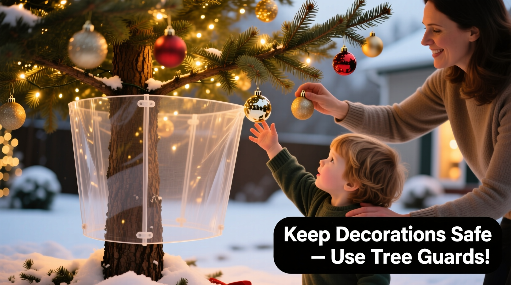 how to keep kids from pulling down lower tree branches with ornaments