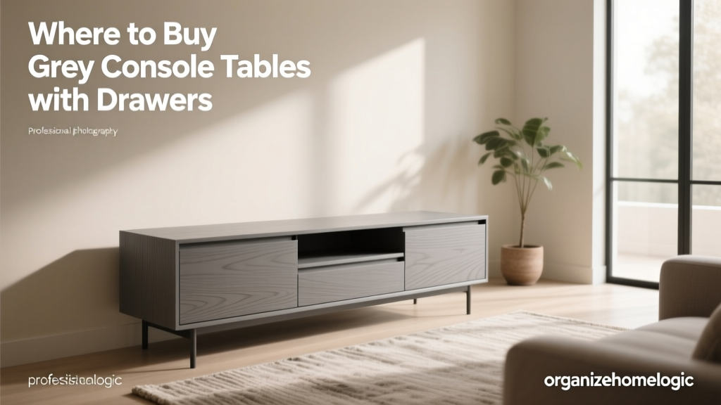 Where to Buy Grey Console Tables with Drawers