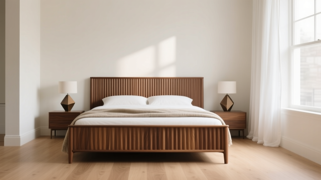 Bedroom Fluted Wood Bed Frame Trend - The Decor Mag
