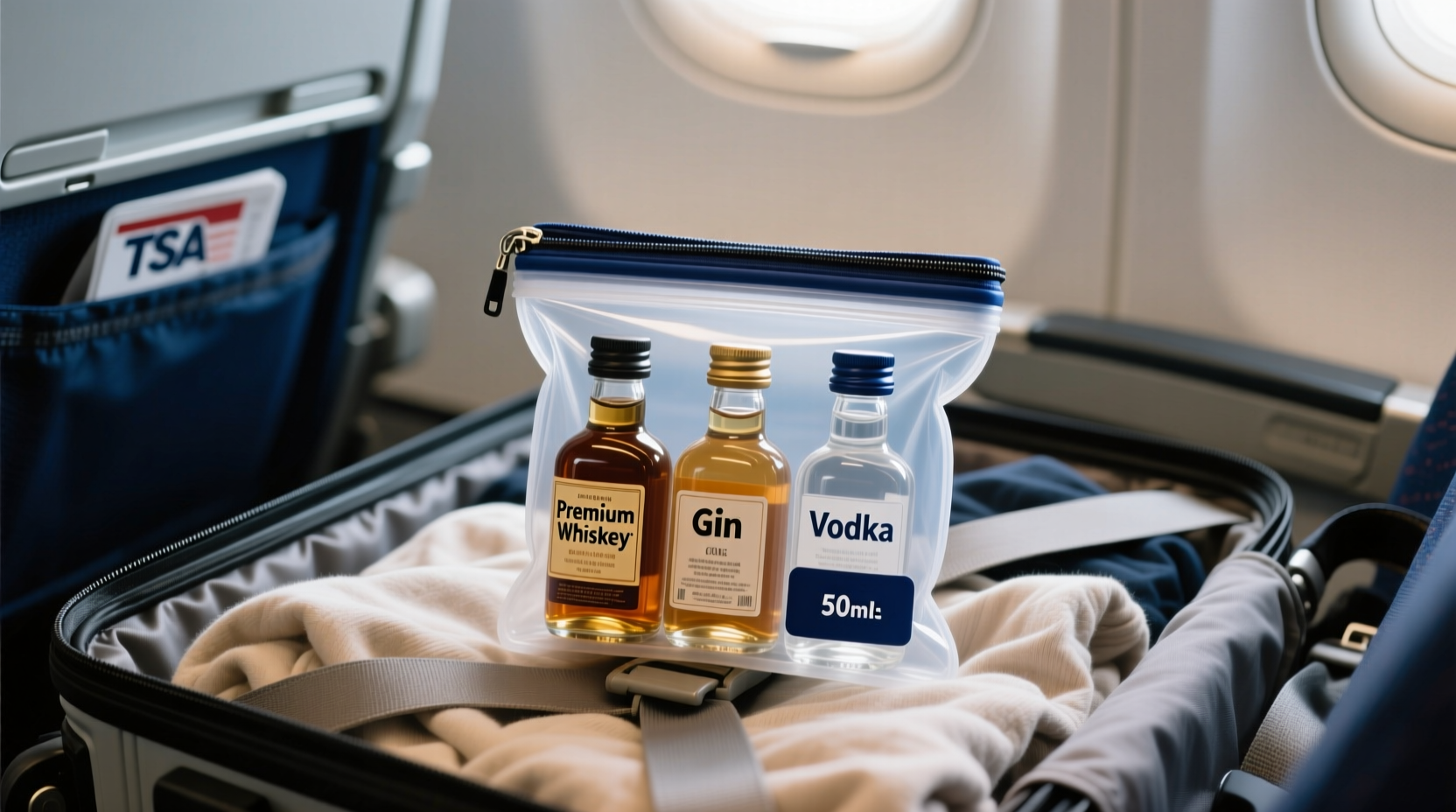how to pack mini liquor bottles safely in carry-on luggage without leaks