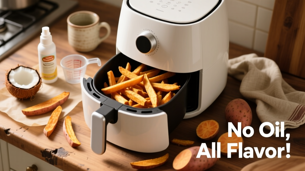 Sweet Potato Fries Without Oil in Air Fryer: Yes!