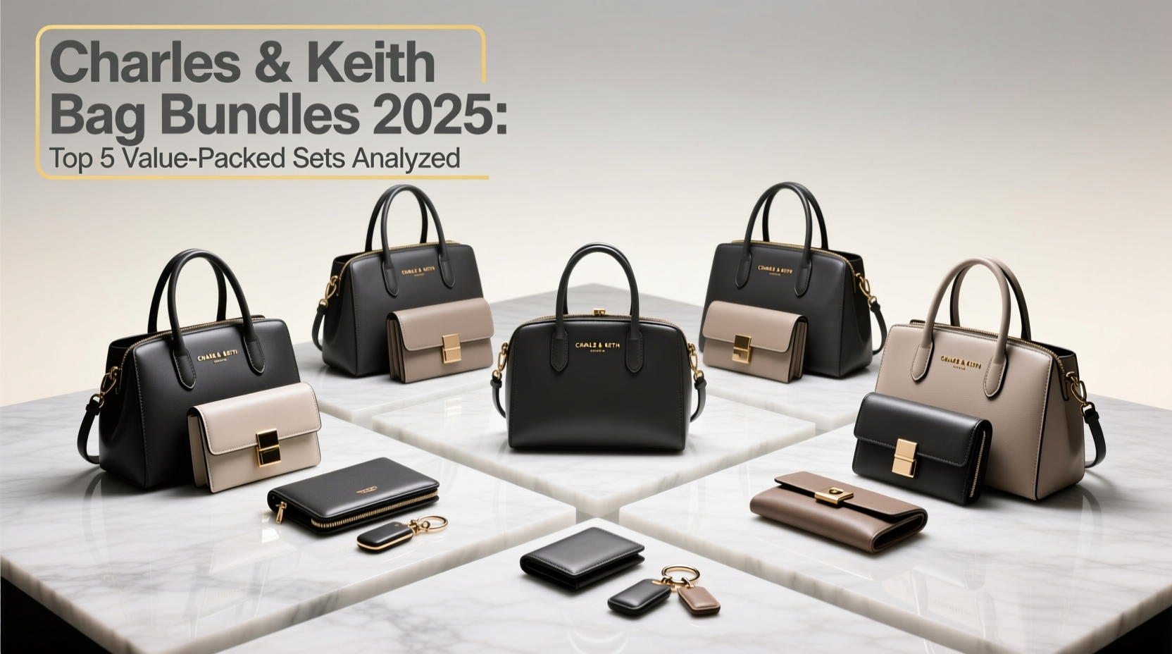 best selling charles and keith bags bundle