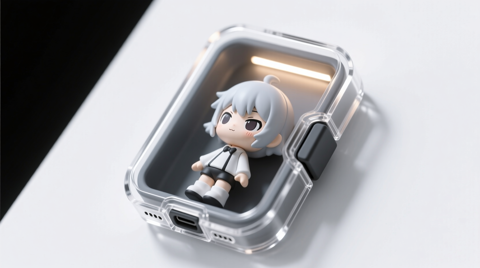 sanitize figurine cases without fog or static
