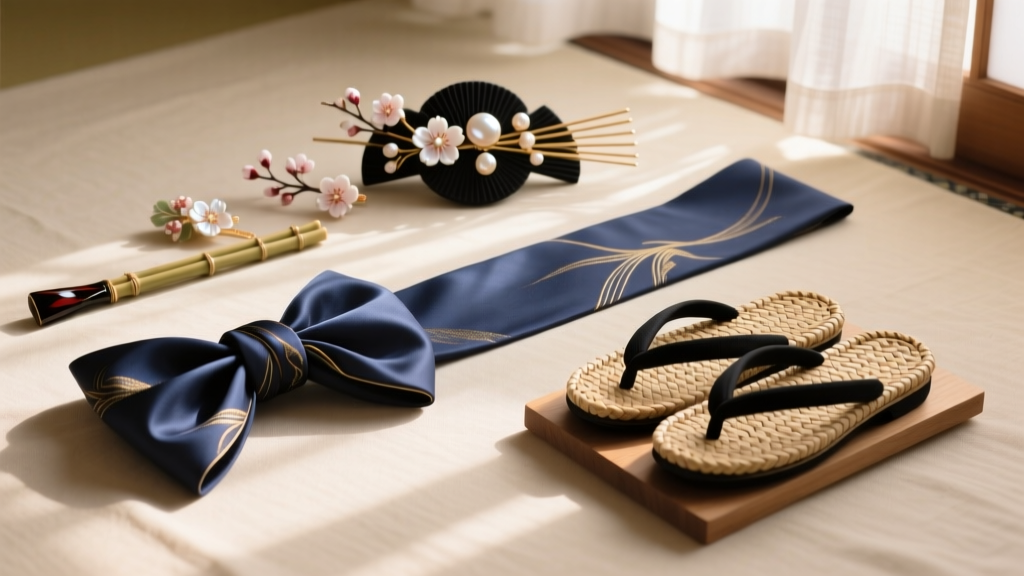 Kimono Accessories Guide: Matching Obi, Zori, and Kanzashi