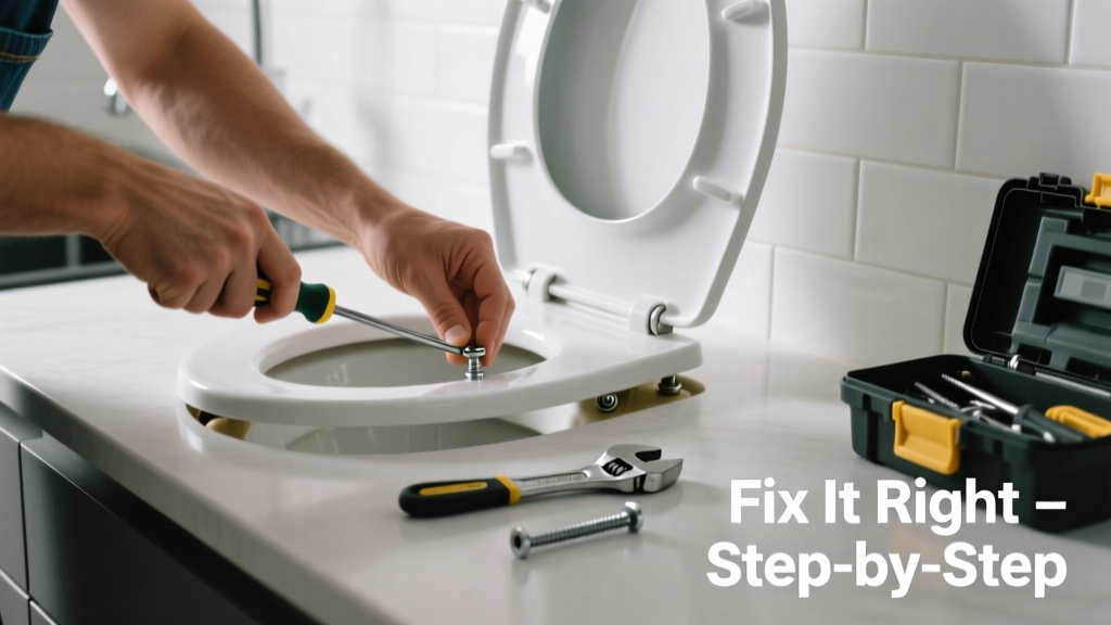 Fixing a Loose Toilet Seat in the Kitchen