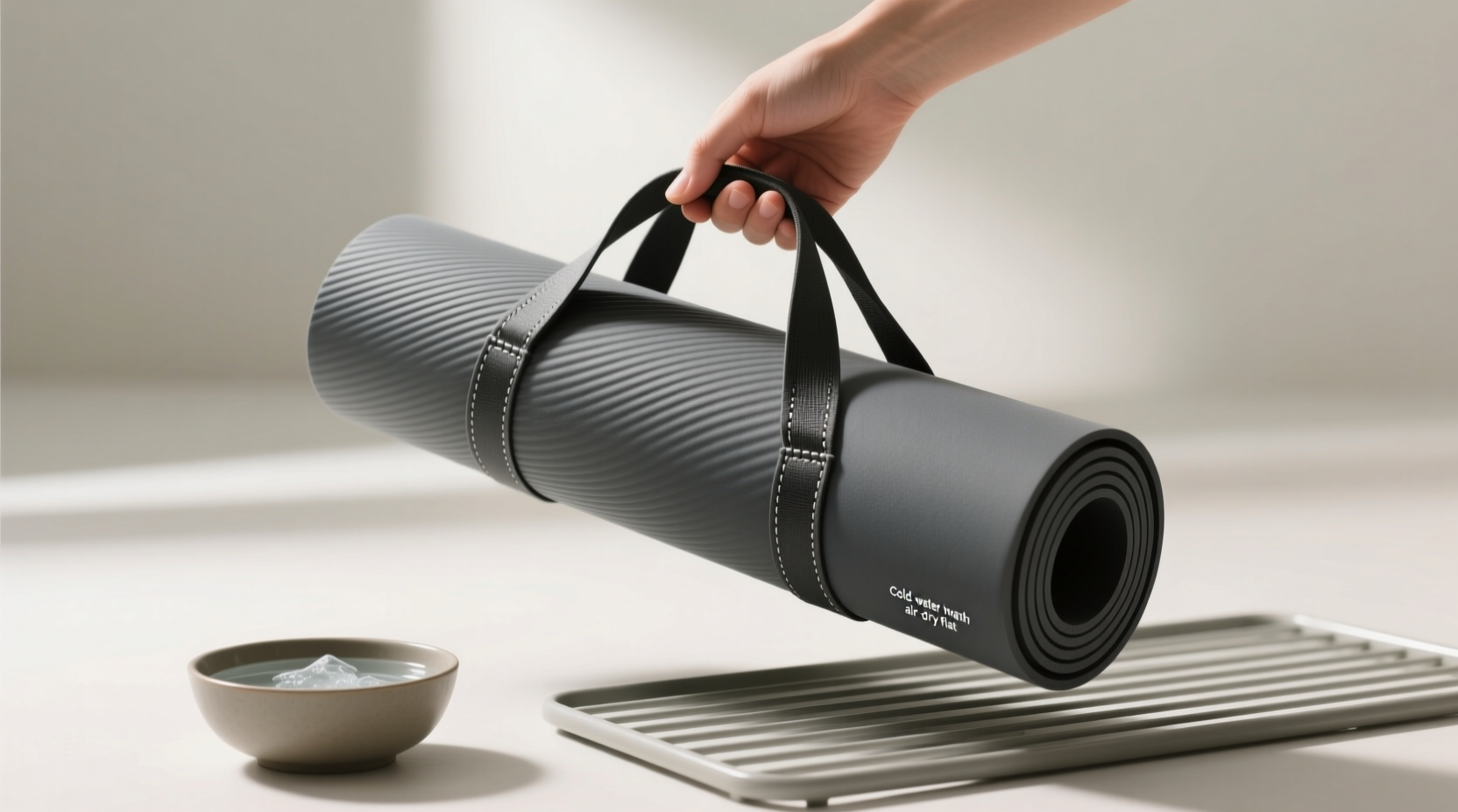 how to clean neoprene yoga mat carriers safely