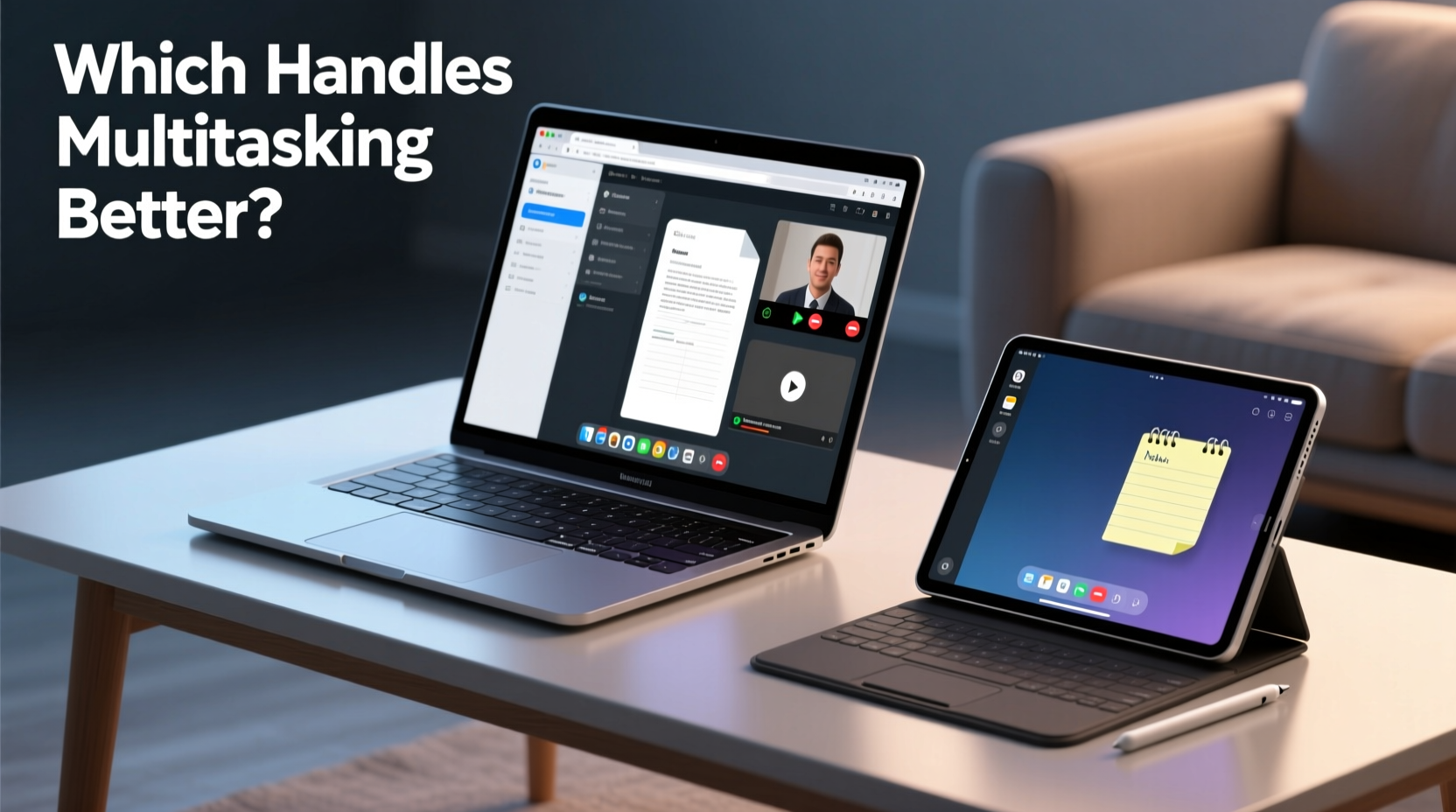touchscreen laptops vs tablets which handles multitasking better