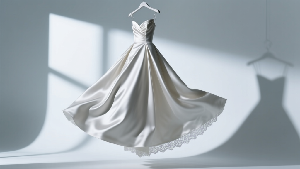 A-Line Satin Wedding Gown: Flattering & Wrinkle-Free