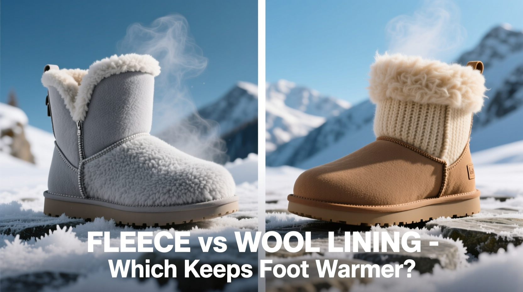 fleece vs wool lining which material keeps feet warmer in boots