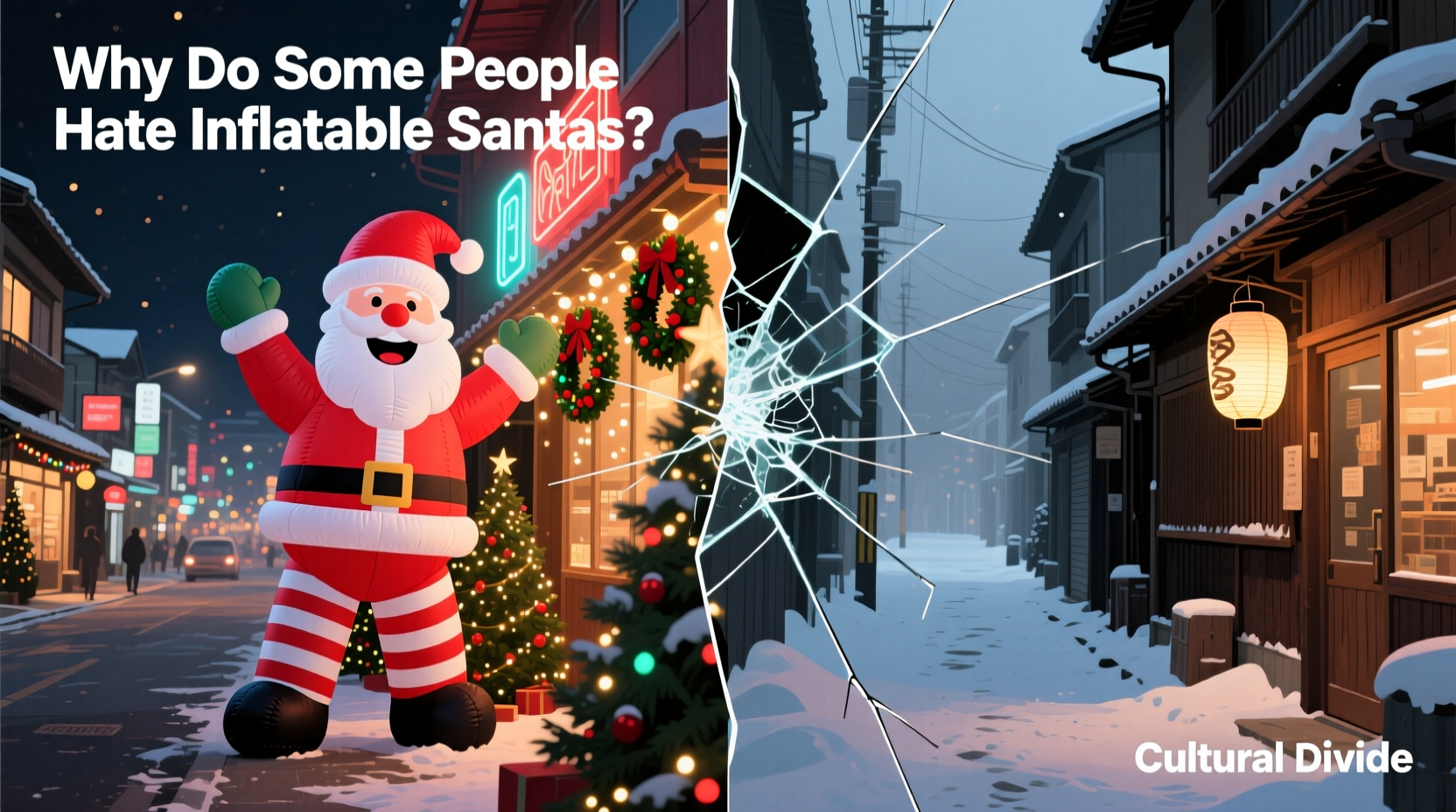 why do some people hate inflatable santas cultural divide
