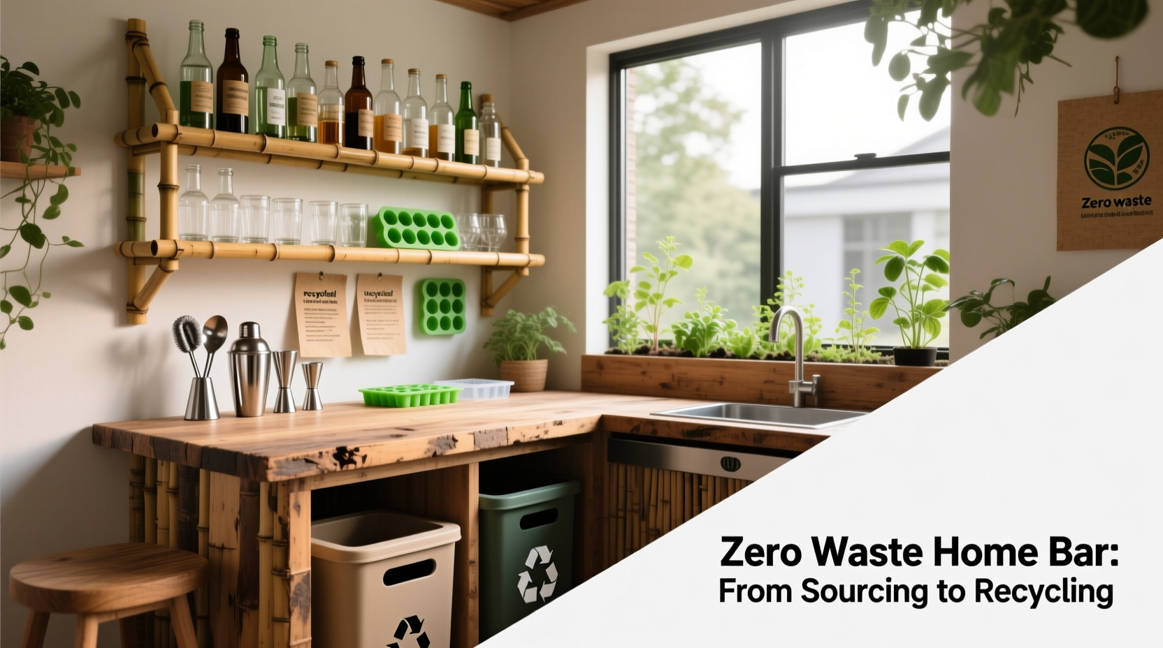 how to build a zero waste home bar from sourcing to recycling