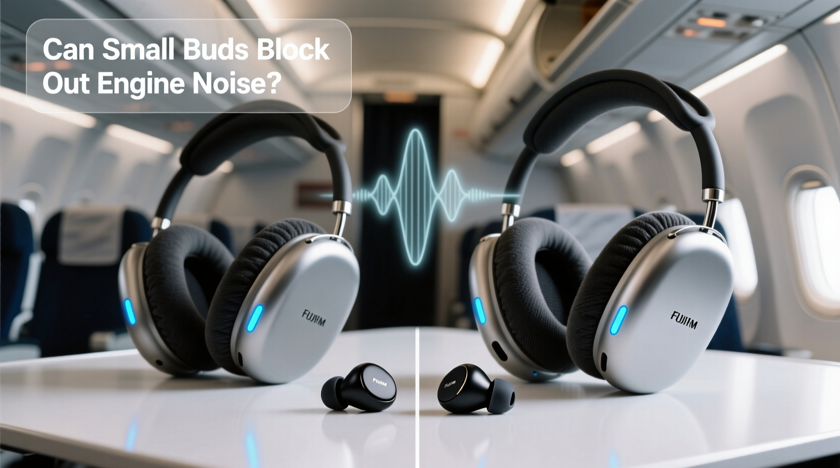 noise cancelling headphones vs earbuds can small buds really block out airplane engine noise