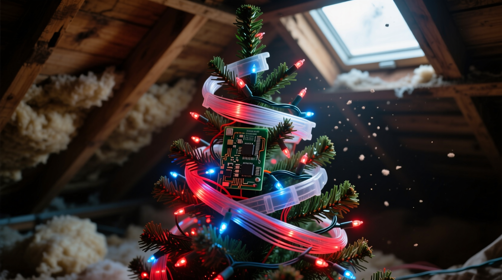 why does my fiber optic tree blink erratically after being stored in attic heat