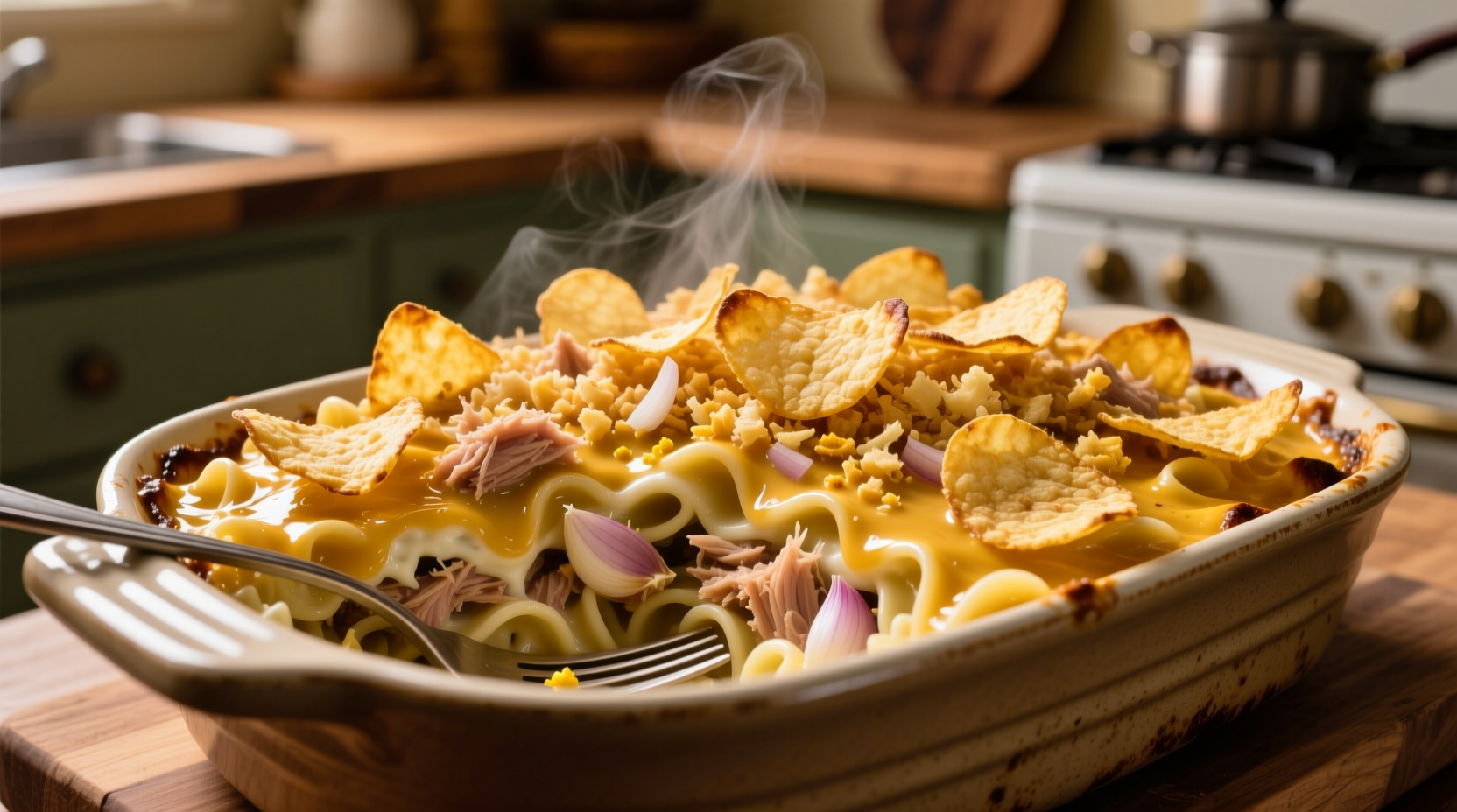 Crispy Tuna Noodle Casserole: Potato Chip Secret Revealed