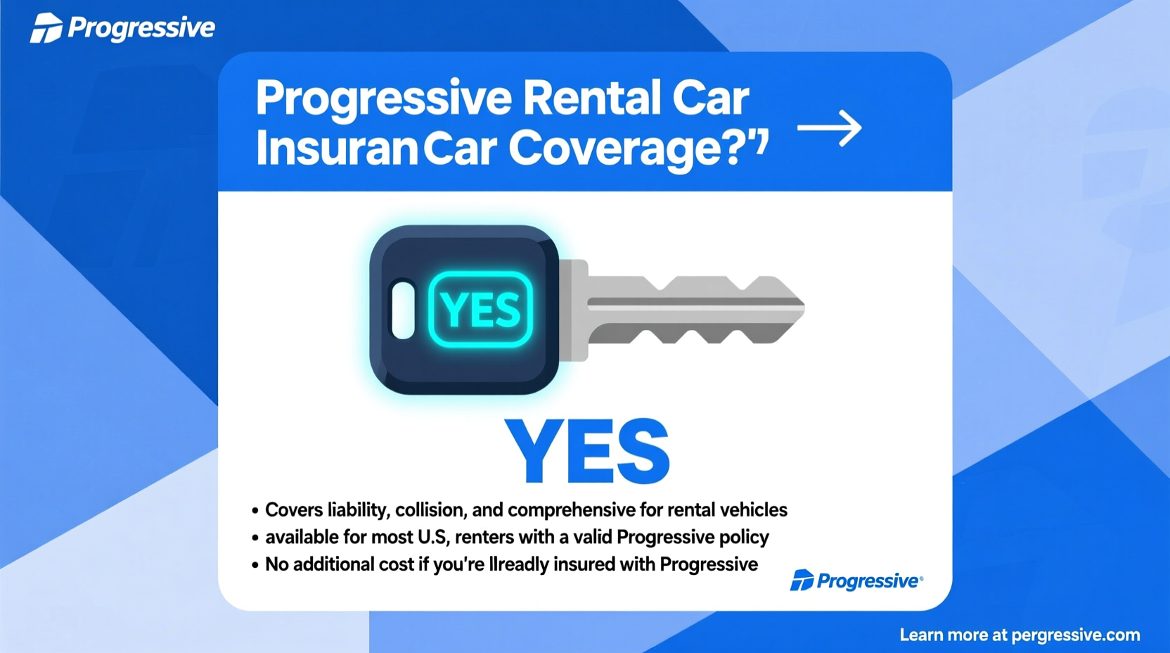 does progressive cover rental car insurance