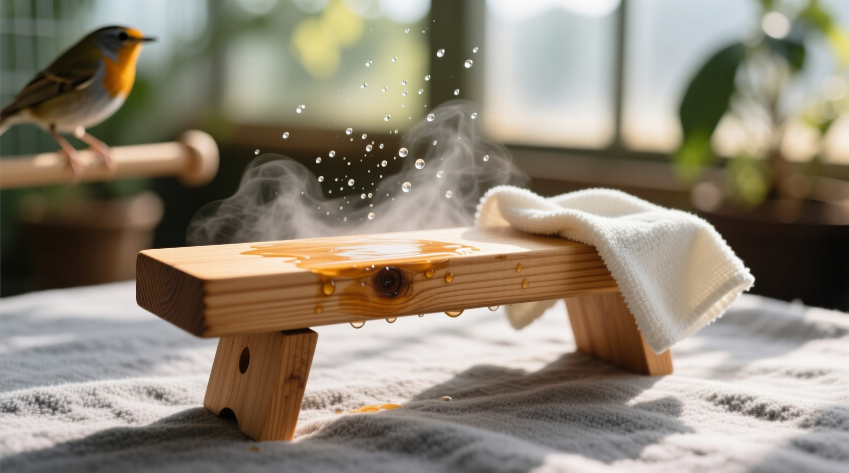 how to clean bird perch covers safely