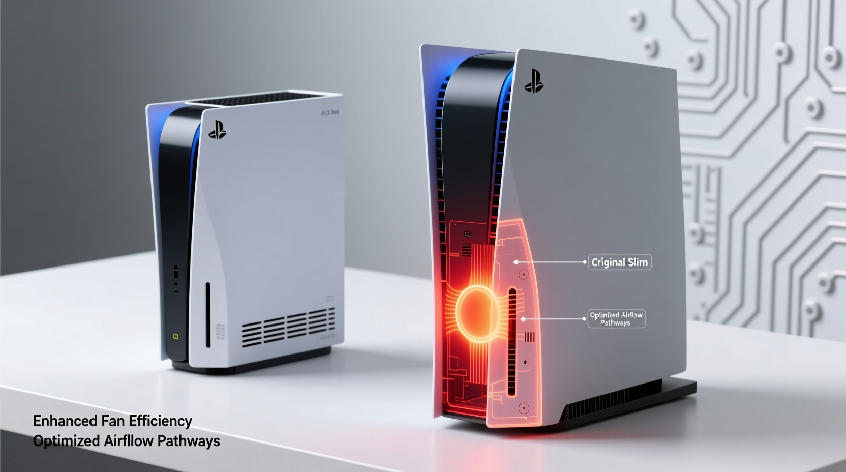 ps5 slim vs original ps5 is the smaller size actually better for heat dissipation