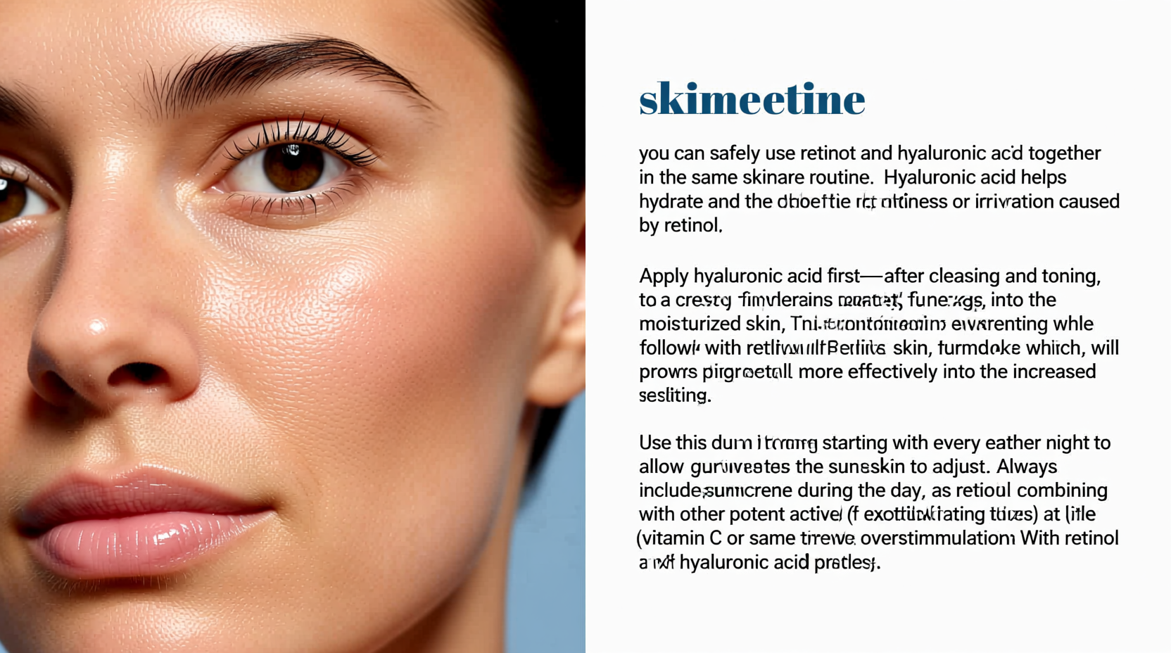 can you use retinol with hyaluronic acid safely in the same routine