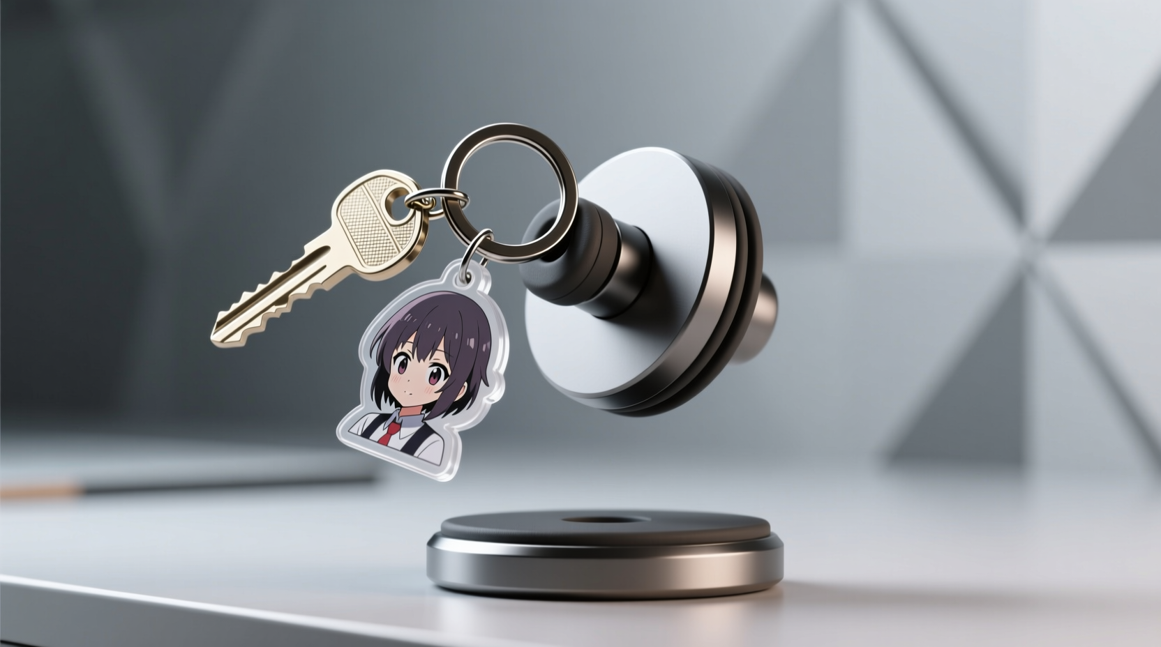 scratch free anime keychain closet organization