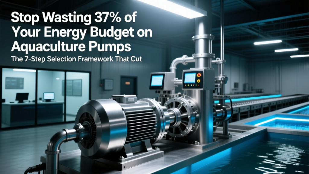 Aquaculture Pump Selection Guide: Cut OPEX 37% & Save