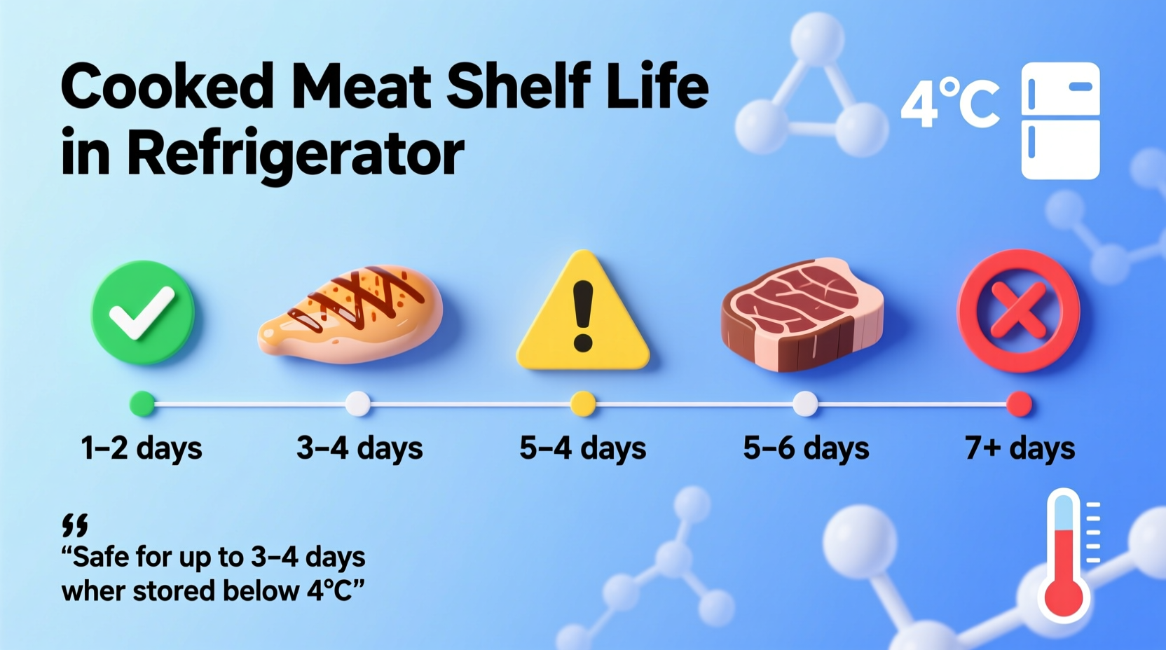 how long can cooked meat stay in the fridge