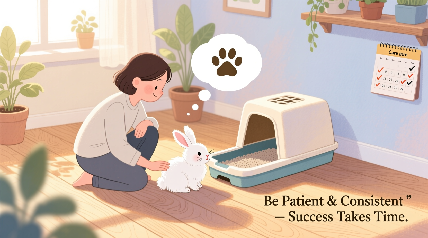 how to teach your rabbit to use a litter box with patience and consistency