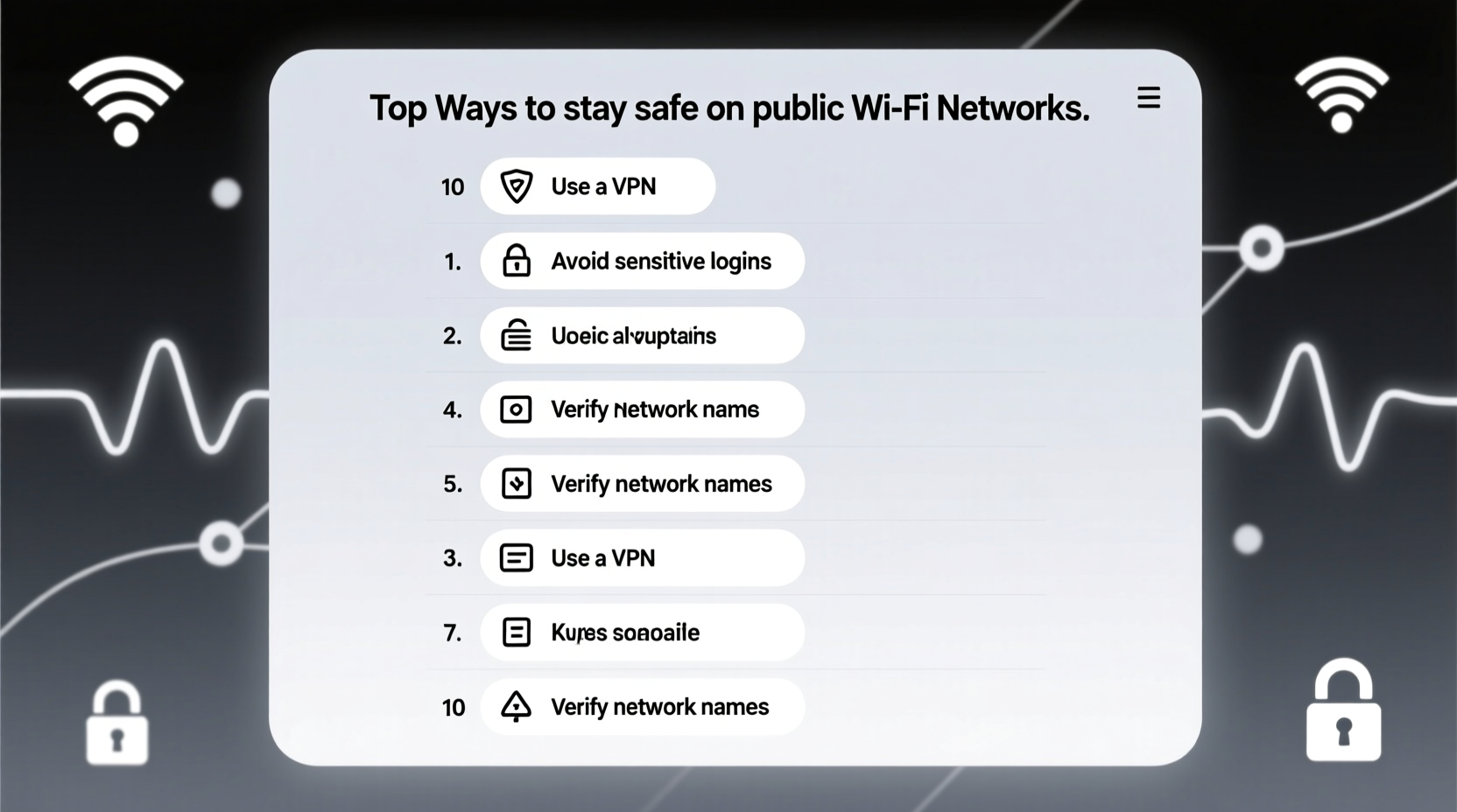 top 10 ways to stay safe on public wi fi networks