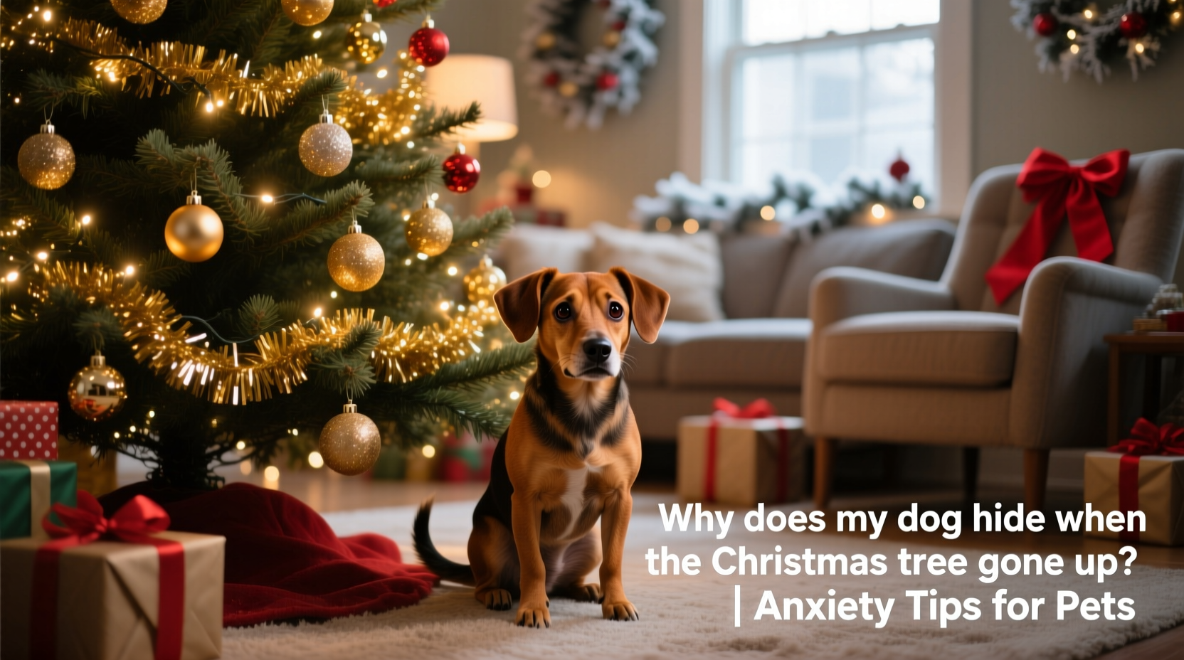 why does my dog hide when the christmas tree goes up anxiety tips