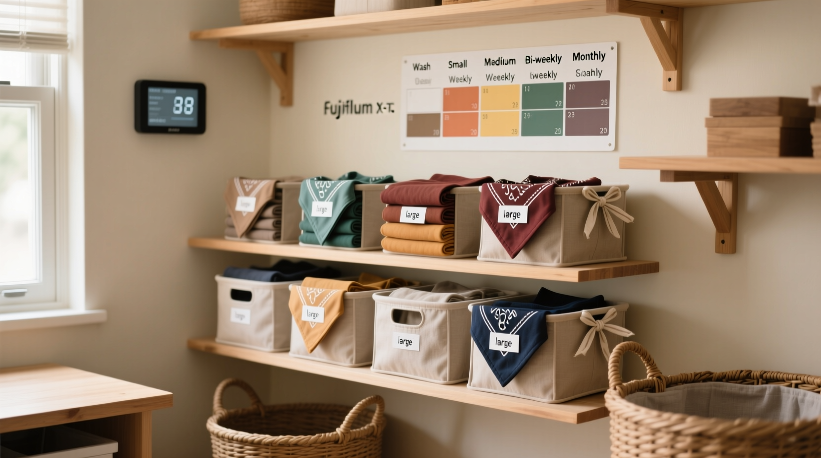 closet organization tips for dog bandanas