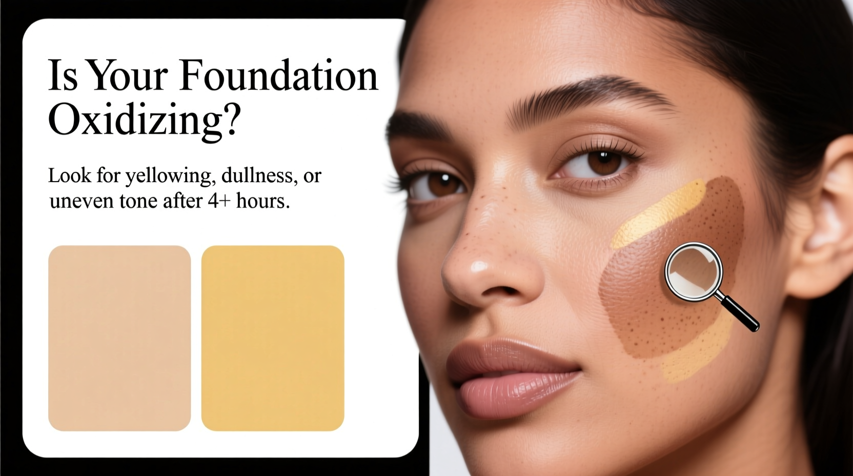how to tell if your foundation shade is oxidizing on your skin