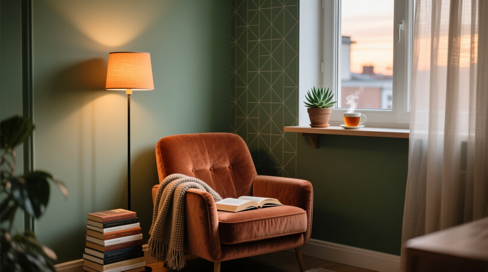 how to set up a cozy reading nook in a small space