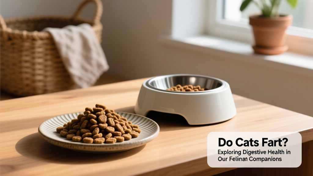 Side-by-side comparison of high-quality cat kibble and a slow-feeder bowl designed to encourage mindful eating