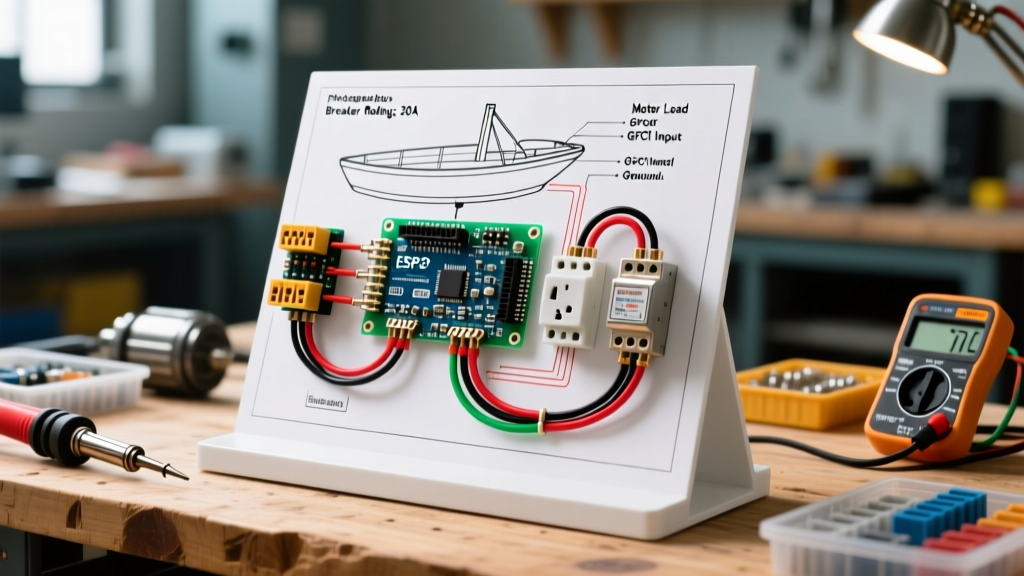 Complete Wiring Diagram for Boat Lift Motor & Breaker Panel Setup